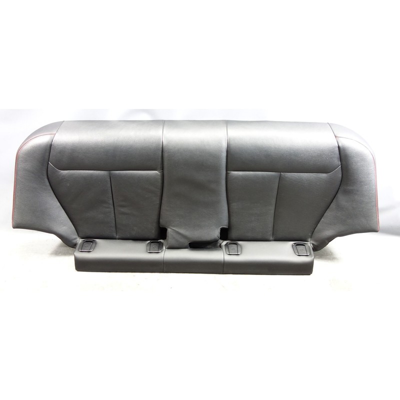 15-19 BMW F30 F31 3-Series 4-Door Rear Seat Bottom Black Leather Red Accents OEM