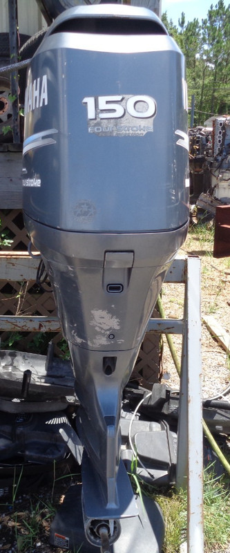 USED 2005 YAMAHA 150 HP 25" 4 FOUR STROKE OUTBOARD BOAT MOTOR F150 150hp ENGINE