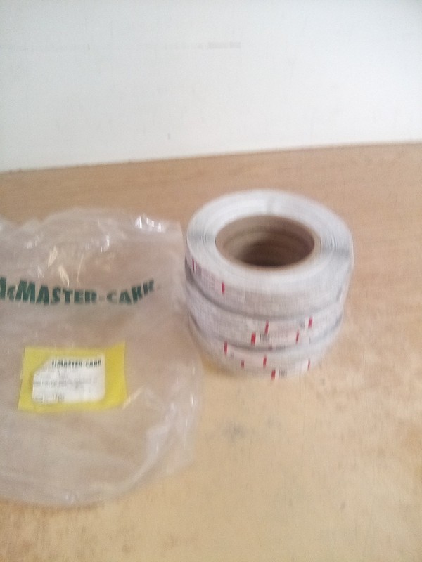 Lot Of 8 McMaster-Carr 7139A33 1/4"W X 72 Yards Paper Tape W/Liner UV Resistant