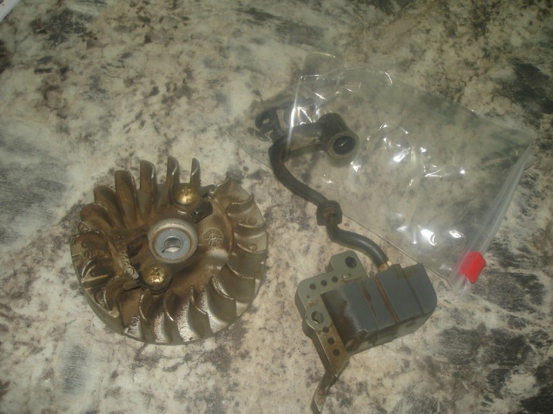 Echo cs-301coil and flywheelchainsaw partbin 529