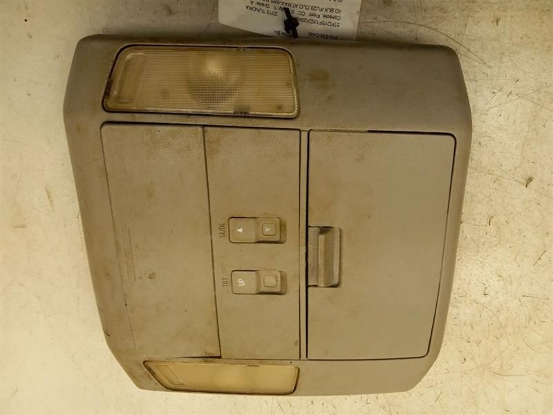 07-13 TOYOTA TUNDRA BEIGE COLOR OVERHEAD ROOF CONSOLE ASSEMBLY