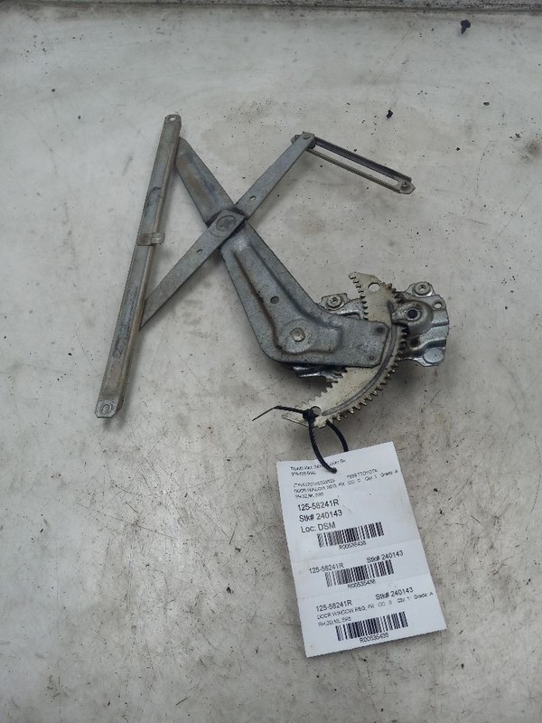 89-95 TOYOTA PICKUP SR5 PASSENGER RIGHT FRONT WINDOW REGULATOR MANUAL