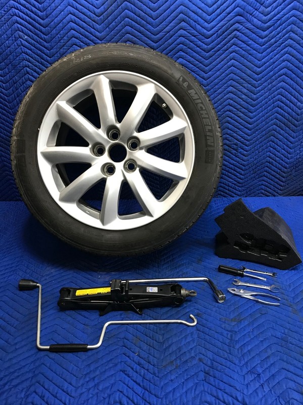 07-12 LEXUS LS460 Spare Michelin Wheel Rim 18x7.5 9 Spoke P235/50R18 w/Jack Kit