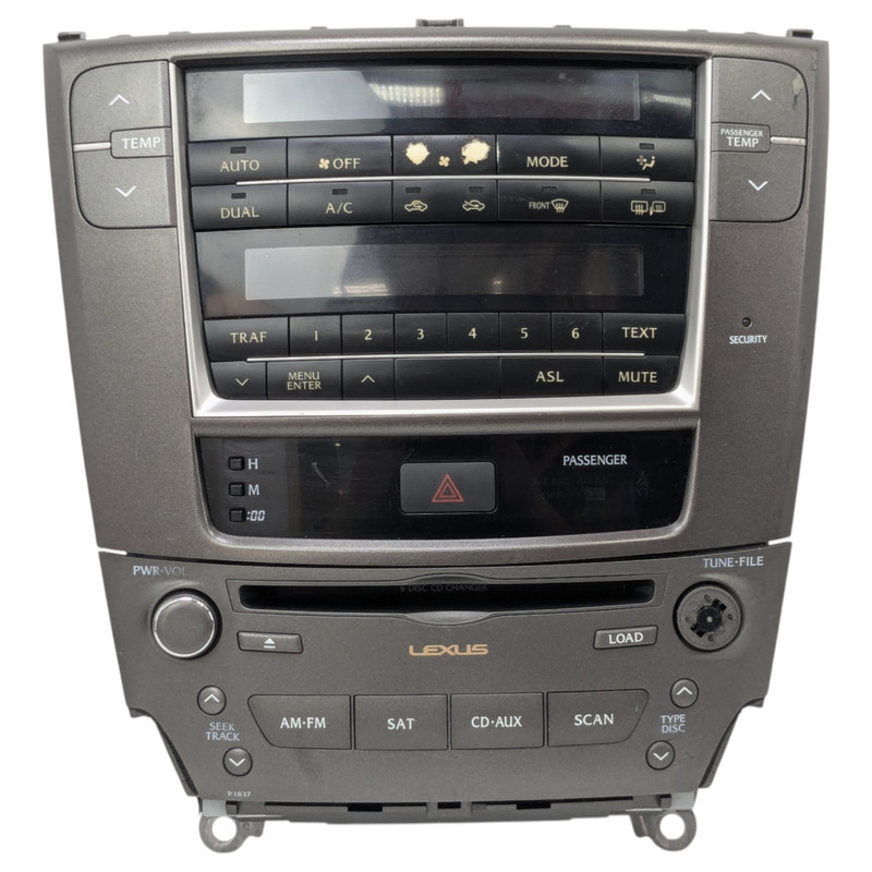 10-15 Lexus IS250 IS350 Radio Receiver Stereo CD Player AC Climate Control OEM