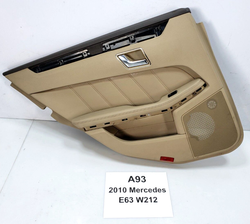 ✅ 10-13 OEM Mercedes W212 E63 AMG Rear Left Driver Door Panel Leather Beige