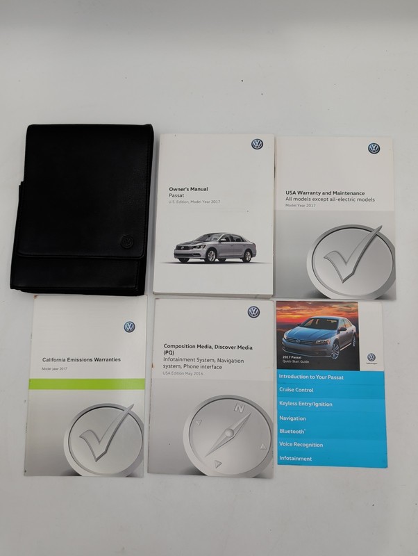 2017 Volkswagen Passat Owners Manual With Case & Warranty