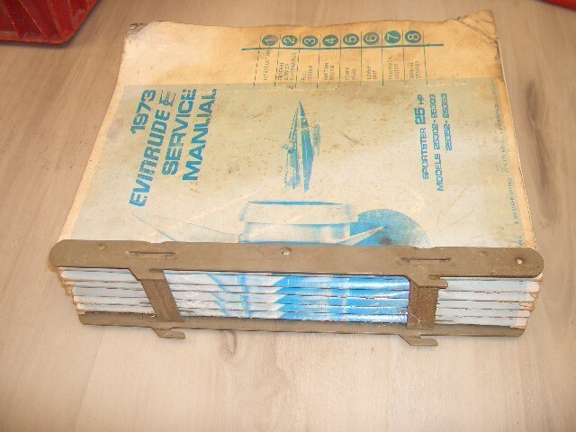 1973 Evinrude service manual lot boat motorbinder book 25thru 135 hp