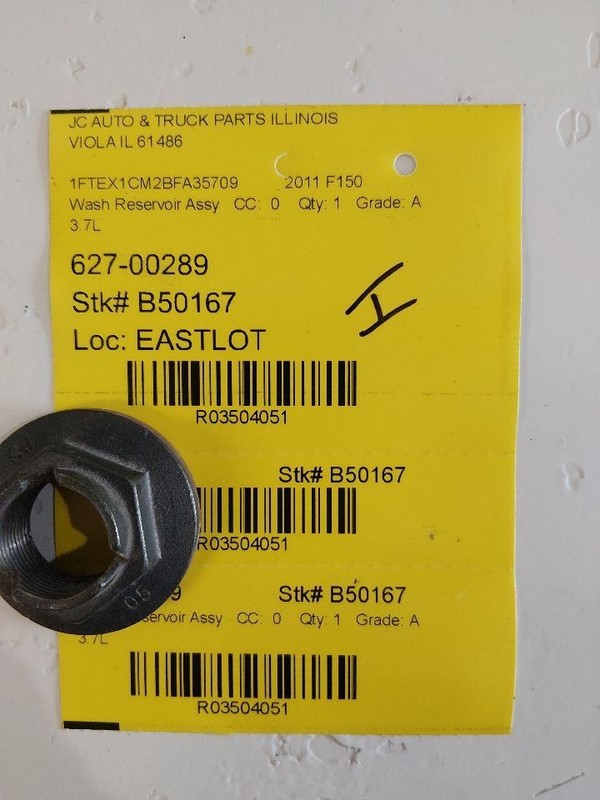Wash Reservoir Fits 09-14 FORD F150 PICKUP 3504051
