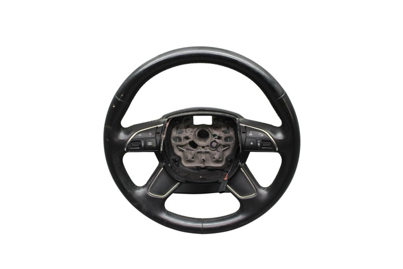 12-15 Audi A7 Quattro Front Driver Side 4-Spoke Steering Wheel Leather Black OEM