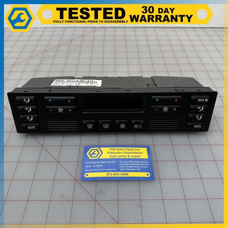 95-01 BMW E38 7-series HVAC HEATER AC CLIMATE CONTROL SWITCH PANEL OEM 6901314