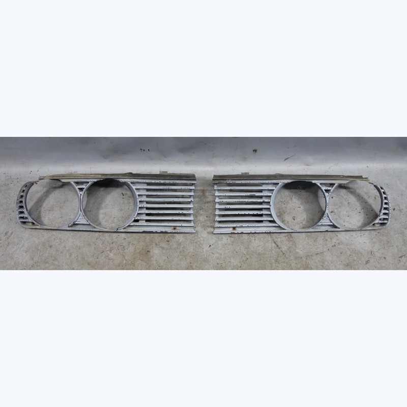 1984-1993 BMW E30 3-Series Factory Front Headlight Grille Trim Set Pair OEM