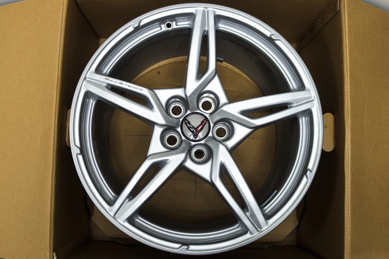 Chevy Corvette C8 2020-2024 Rear Silver Wheel Aluminum OEM 20x11" 23404164 *USED
