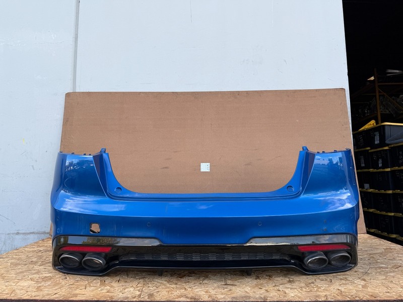 KIA STINGER 2018-2023 OEM REAR BUMPER COVER WITH TIPS AND SENSORS (BLUE)