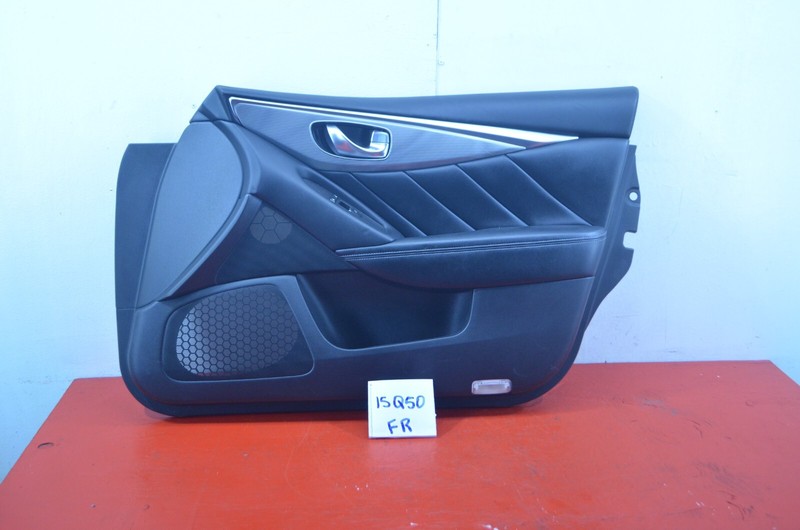 14-18 INFINITI Q50 FRONT RIGHT PASSENGER SIDE INTERIOR DOOR PANEL OEM