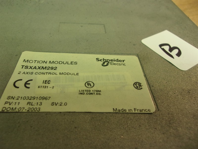 Schneider TSXAXM292 Control Motion Module "B" *FREE SHIPPING*