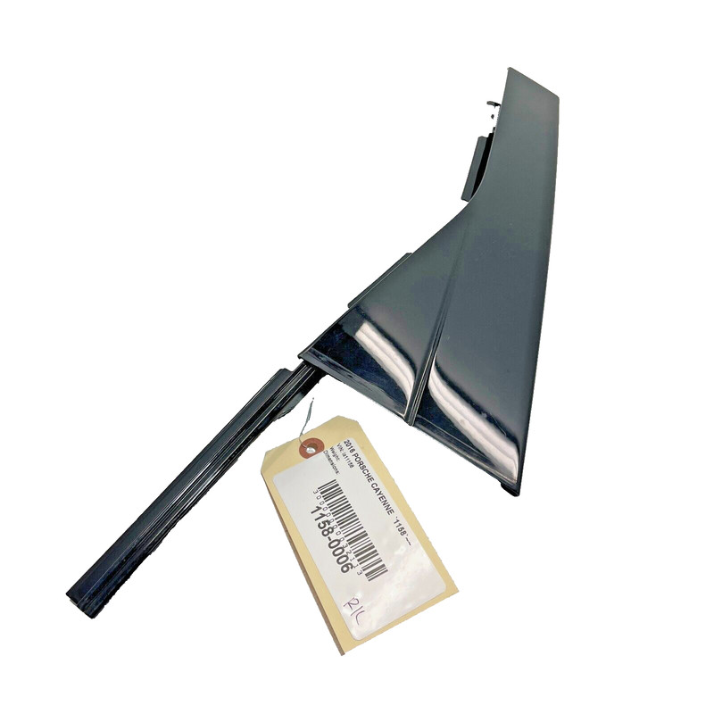2011-2018 PORSCHE CAYENNE REAR DRIVER DOOR WINDOW C PILLAR APPLIQUE MOLDING OEM