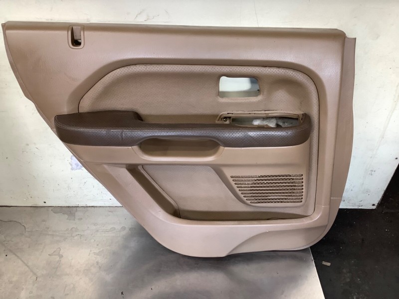 03-05 Pilot left Driver rear door trim panel saddle color w leather used OEM