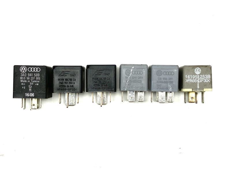 Set of 6 Relays 3A0-941-589 7M0-951-253-A Fits 2007 Volkswagen Beetle 81308