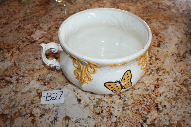 Ayner's Pottery Butterfly Bowl Glazed 1976E