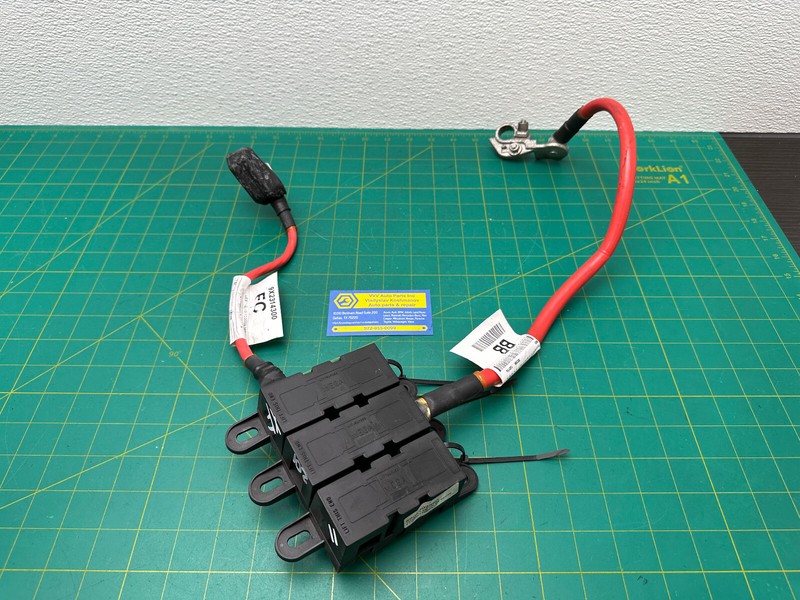 10-11 JAGUAR XF X250 POSITIVE BATTERY TERMINAL CABLE SET W/ FUSEBOX OEM