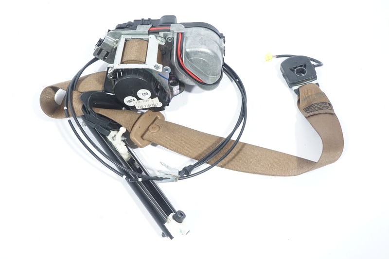 2007 - 2009 MERCEDES BENZ S550 W221 FRONT RIGHT BEIGE SEAT BELT RETRACTOR OEM