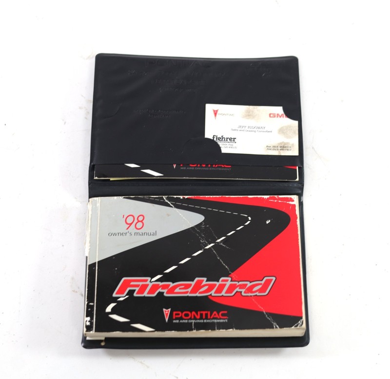 OEM 1998 Pontiac Firebird Owners Manual and Storage Case