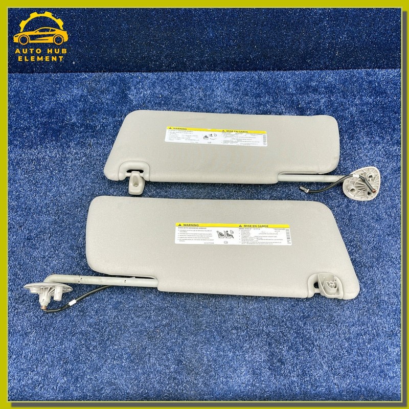 2013-2018 RAM 1500 Gray Sun Visor Set Illuminated Mirror OEM