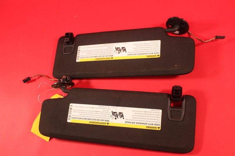 2016-2024 Camaro SS (coupe) Black Sun Visors Pair w/ Mirrors & Lights USED GM
