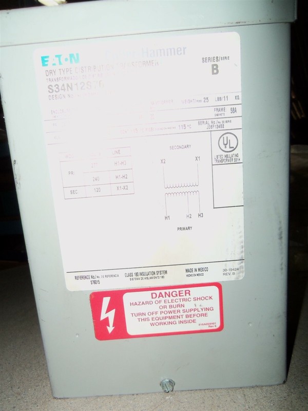 Eaton Cutler Hammer S34N12S76 Dry Type Distribution Transformer *FREE SHIPPING*