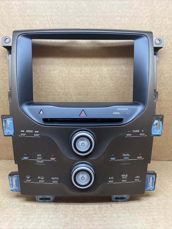 11-14 FORD EDGE 8" Dash Climate Control Radio Panel Bezel CT4T-18A802-BF