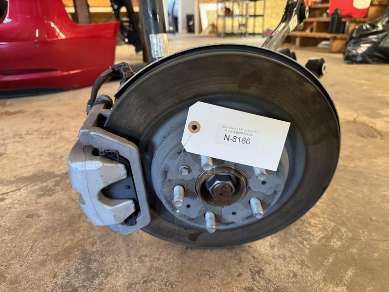 17-23 Tesla Model 3 Rear Right Suspension Knuckle Spindle Caliper Rotor 8186 S10