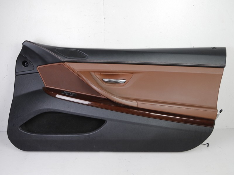 BMW 650I F13 COUPE FRONT RIGHT PASSENGER SIDE DOOR TRIM PANEL BROWN 2012-2016