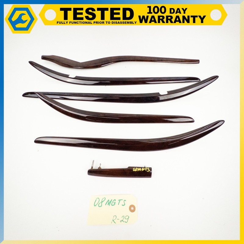 08-19 MASERATI GRANTURISMO FRONT REAR LEFT RIGHT INTERIOR PANEL TRIM WOOD SET OE