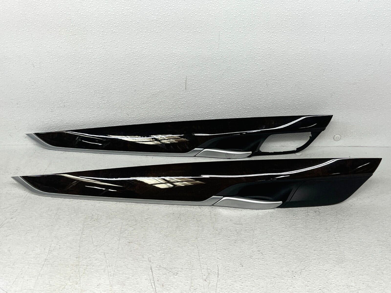 ⭐2014-2018 BMW X5 F15 FRONT LEFT & RIGHT DOOR PANEL WOOD TRIM HANDLE OEM LOT2473