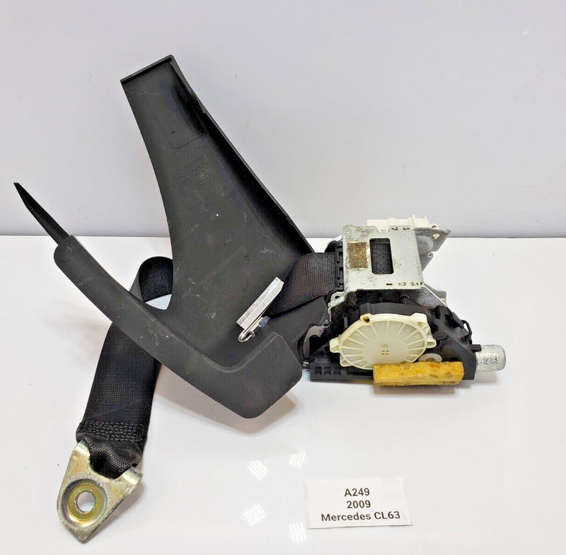 ✅ 08-10 OEM Mercedes C216 CL63 CL550 Rear Left Driver Side Seat Belt Black