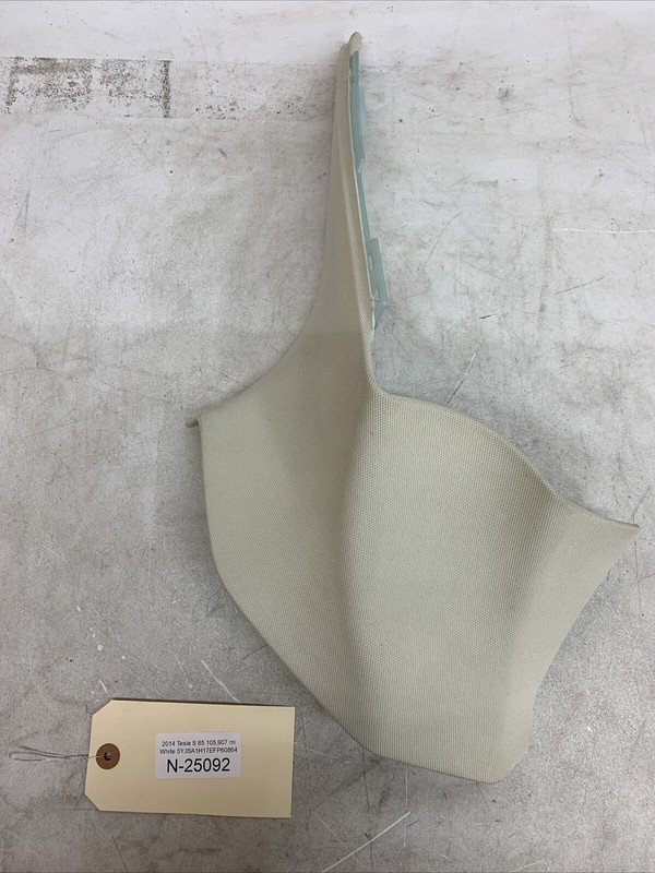 ⚡️12-16 TESLA MODEL S 85 REAR RIGHT SIDE C PILLAR UPPER TRIM COVER 25092 B16