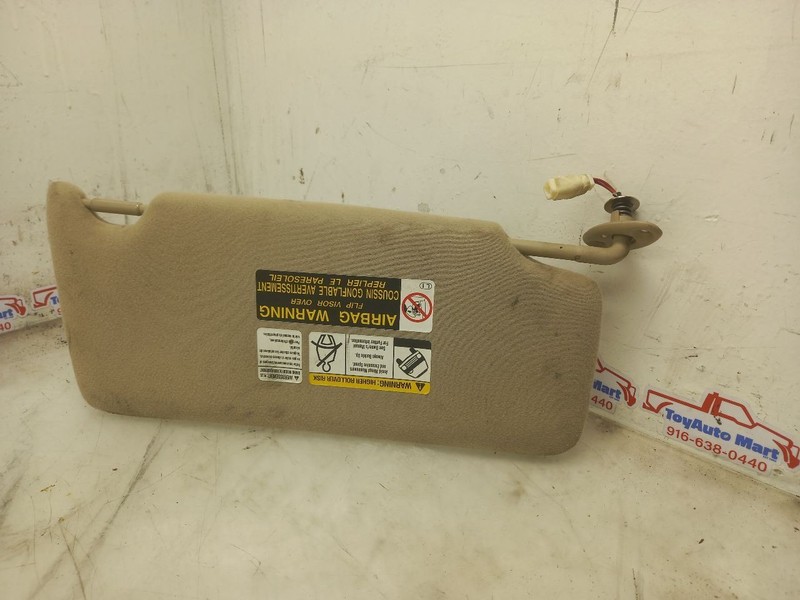 06 07 08 09 LEXUS RX350 DRIVER LEFT SUN VISOR ILLUMINATED TAN-LA00