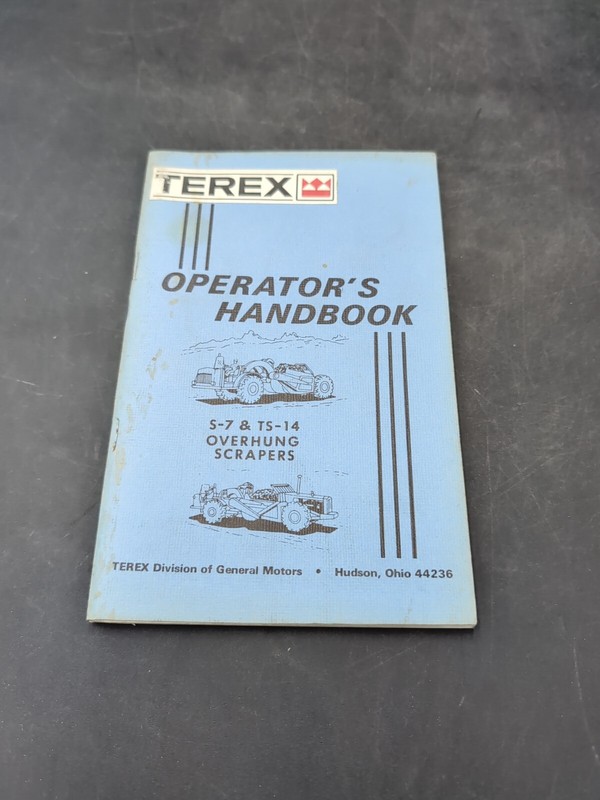 Terex S-7 TS-14 Overhung Scrapers Operator Owners Handbook Manual