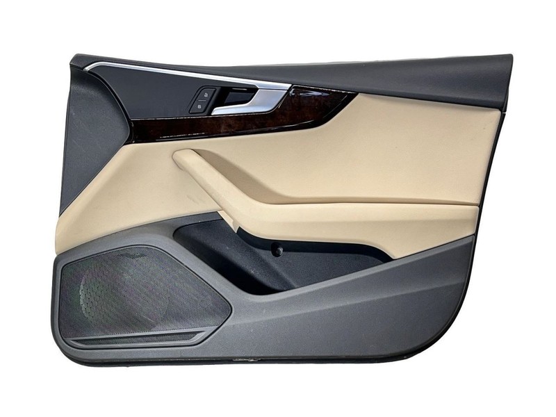 2018-2019 Audi A5 Right Passenger Side Front Door Trim Panel Tan/Black