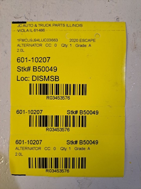 Alternator 150 Amp Without 110v Outlet Fits 20-22 ESCAPE 3453576