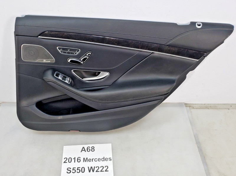 ✅ 14-17 OEM Mercedes W222 S550 Rear Passenger Leather Door Trim Panel Assembly