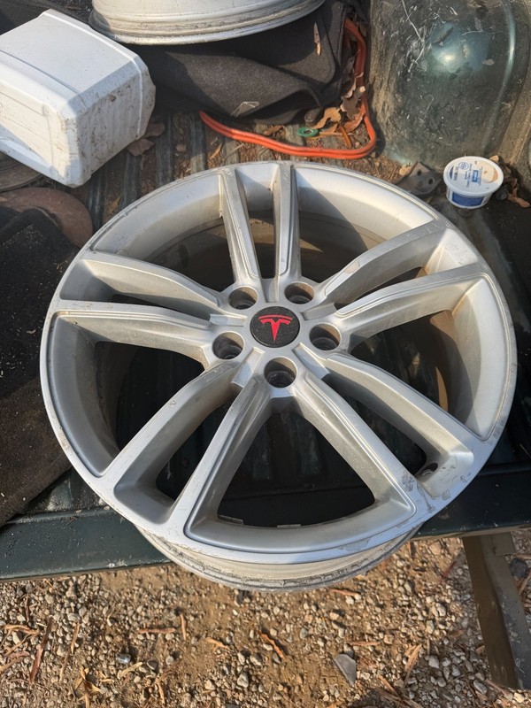 12-16 TESLA MODEL S 19" 5 DOUBLE SPOKE STOCK OEM WHEEL RIM