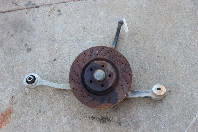 2003-06 MERCEDES S-CLASS S55 W220 REAR LEFT SPINDLE KNUCKLE HUB CONTROL ARMS OEM