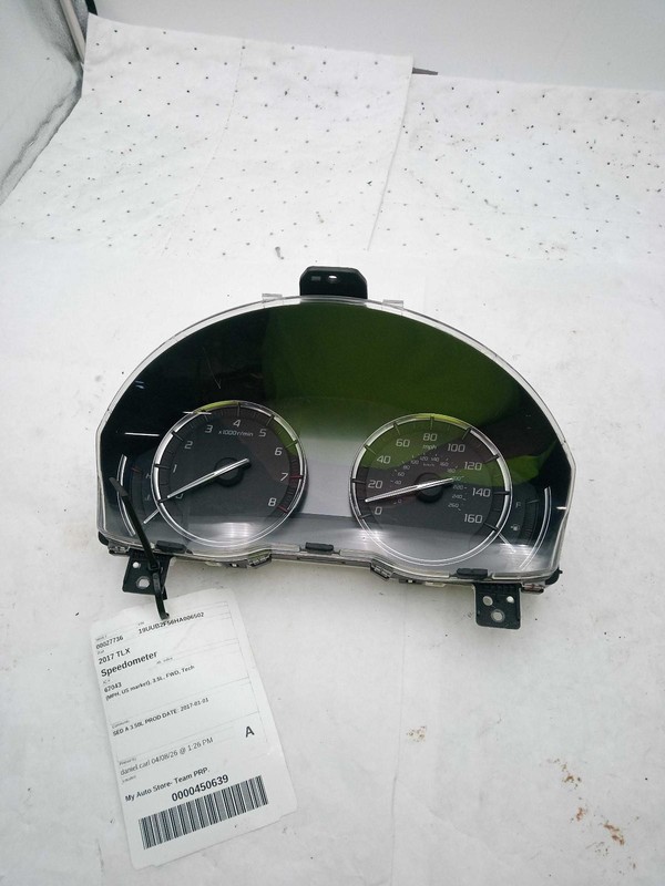 2017 Acura TLX Speedometer Gauge OEM Silver 135K Miles NJ25-27736-706640