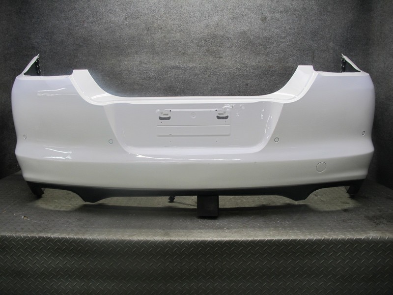 2010-2013 PORSCHE PANAMERA 970 REAR BUMPER COVER PANEL W/ PARKING SENSORS WHITE
