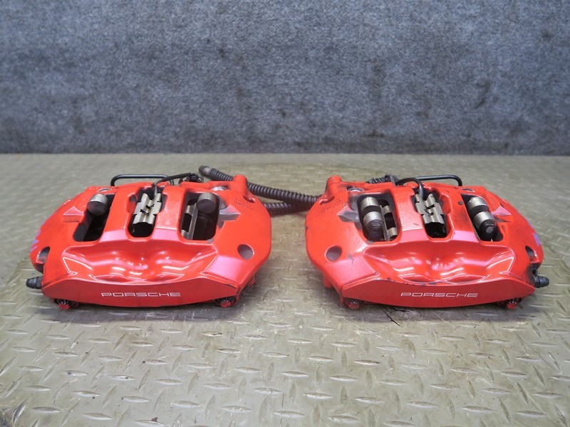 2011-2018 PORSCHE CAYENNE 958 4.8L AWD 19" REAR BREMBO BRAKE CALIPER SET OF 2