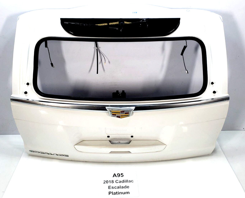 ✅ 2017-2020 OEM Cadillac Escalade Rear Trunk Lid Tailgate White W/ Harness *