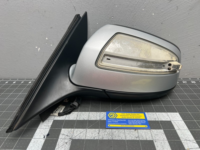 08-09 Mercedes C-class W204 LEFT DRIVER SIDE REAR VIEW DOOR MIRROR Gray OEM