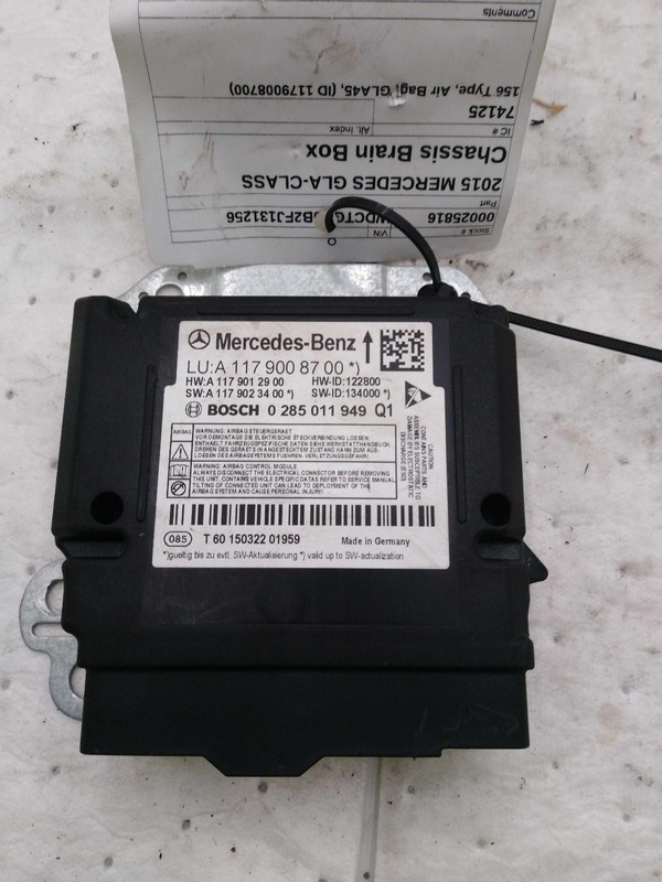 Used Air Bag Module fits: 2015 Mercedes-benz Mercedes gla-class 156 Type Air Bag