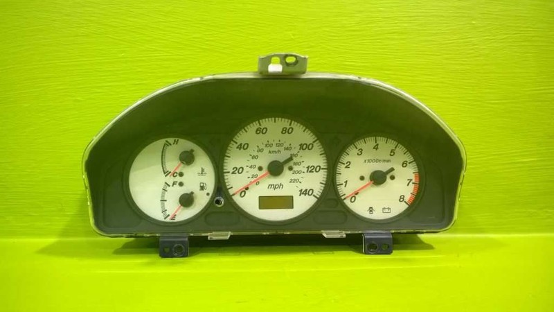 01 02 PROTEGE SE SPEEDOMETER CLUSTER W/TACH (WHITE GAUGES) 200K MILES OEM 3703-1